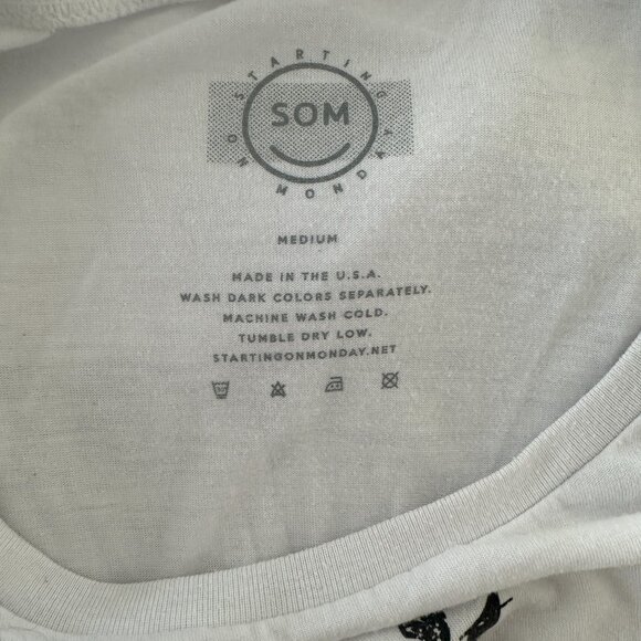 Don't Hate, Meditate. Starting On Monday -- White Tank Medium Women's GUC - Picture 5 of 8